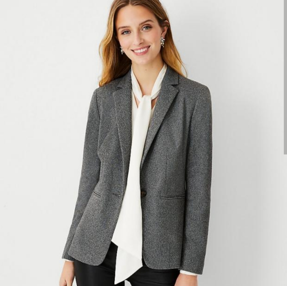 Herringbone Modern Knit Blazer